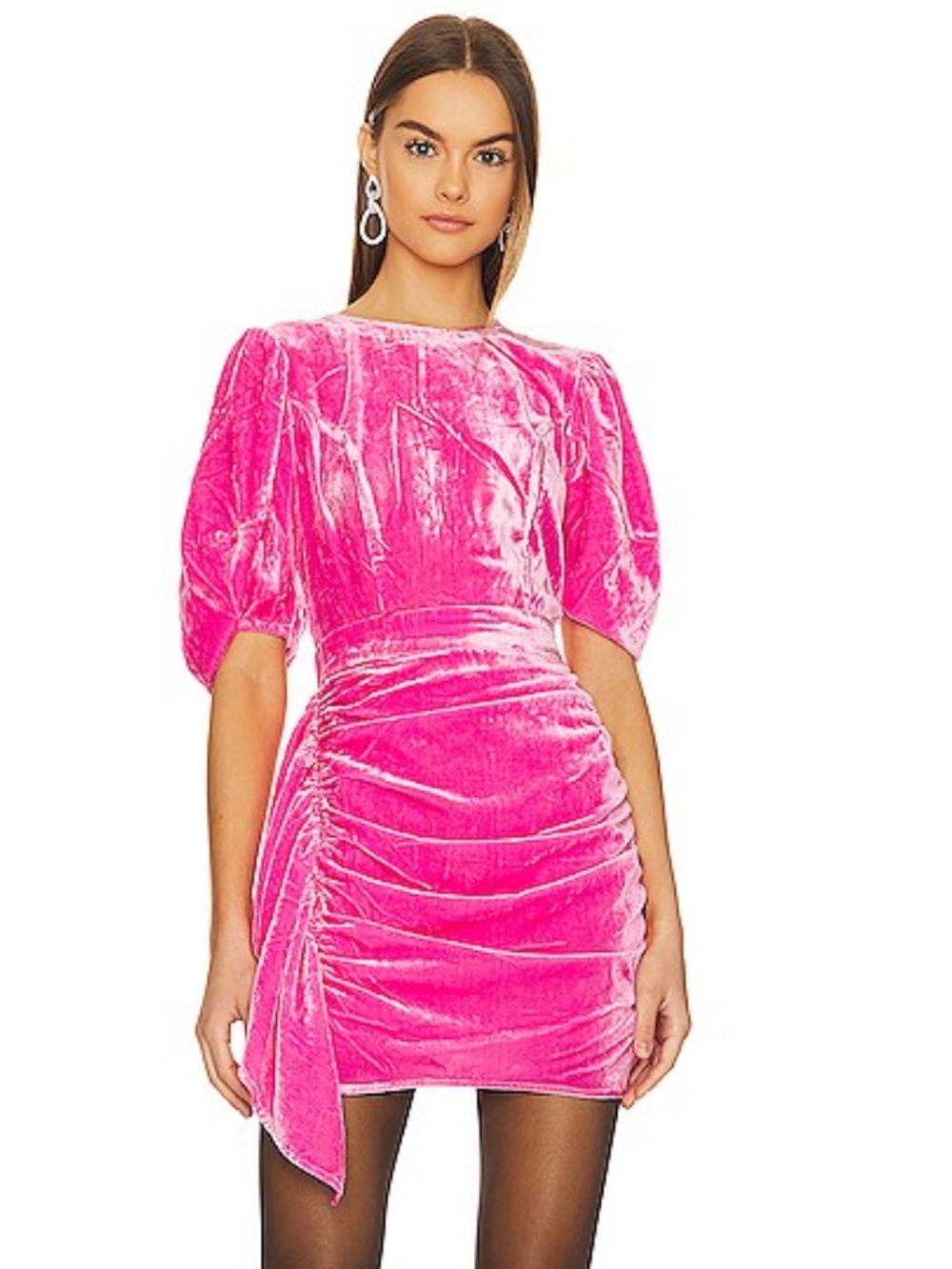 RHODE‎ Crushed Velvet Ruched Pia Dress in Jaipur